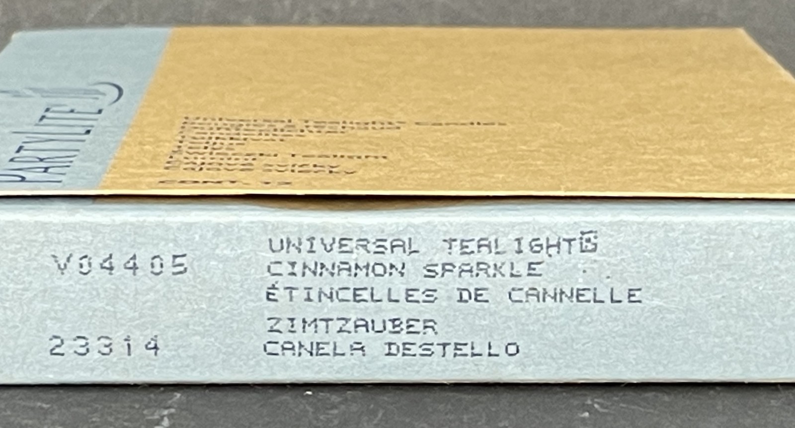 PartyLite Cinnamon Sparkle Universal Tealight Candles V04405 Box of 12 New NIB gallery
