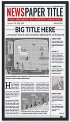 Solid Wood Newspaper Frame Matte Black Finish Size 11×12