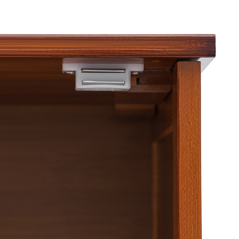 Durable Bamboo Storage Cabinet with Drawers Freestanding Single-door Cupboard gallery