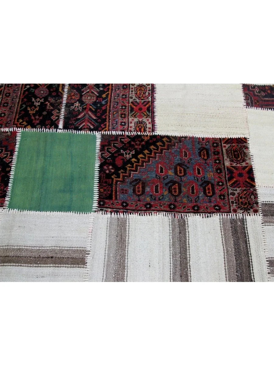 5x6 ft Kilim Patchwork Area Rug | Geometric Design | Free US Shipping gallery
