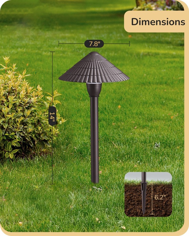 EDISHINE Low Voltage Landscape Lights 8 Pack 12V ETL Certified Outdoor Garden gallery