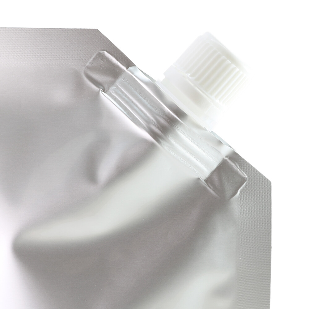 100-1500ML Silver Drinking Pouch with Corner Pouring Cap Liquid Beverage Bags gallery