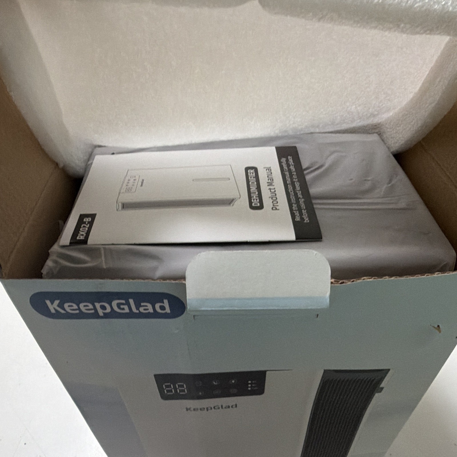 KeepGlad RX02-B Tabletop Smart Dehumidifier White Digital Display 50 sq ft gallery