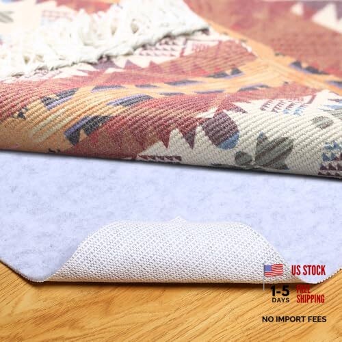 Non Slip Rug Pad, Natural Rubber Backing Rug Pads 1/4” Thick, Felt Rug Gripper gallery