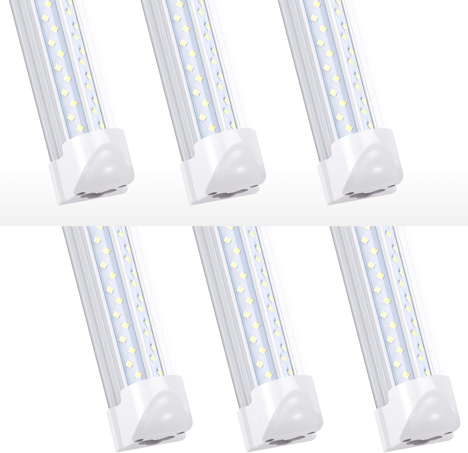 8FT LED Shop Light 6-Pack - 120W V-Shape Plug & Play, 14400LM gallery