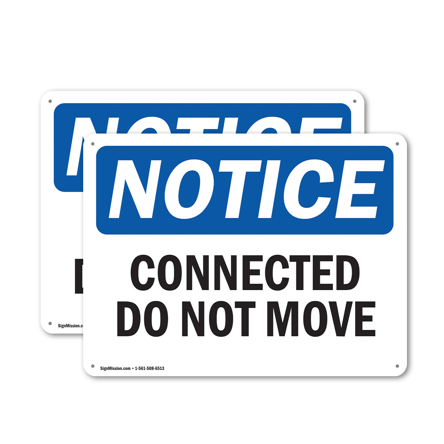 (2 Pack) Connected Do Not Move OSHA Notice Sign Decal Metal Plastic gallery