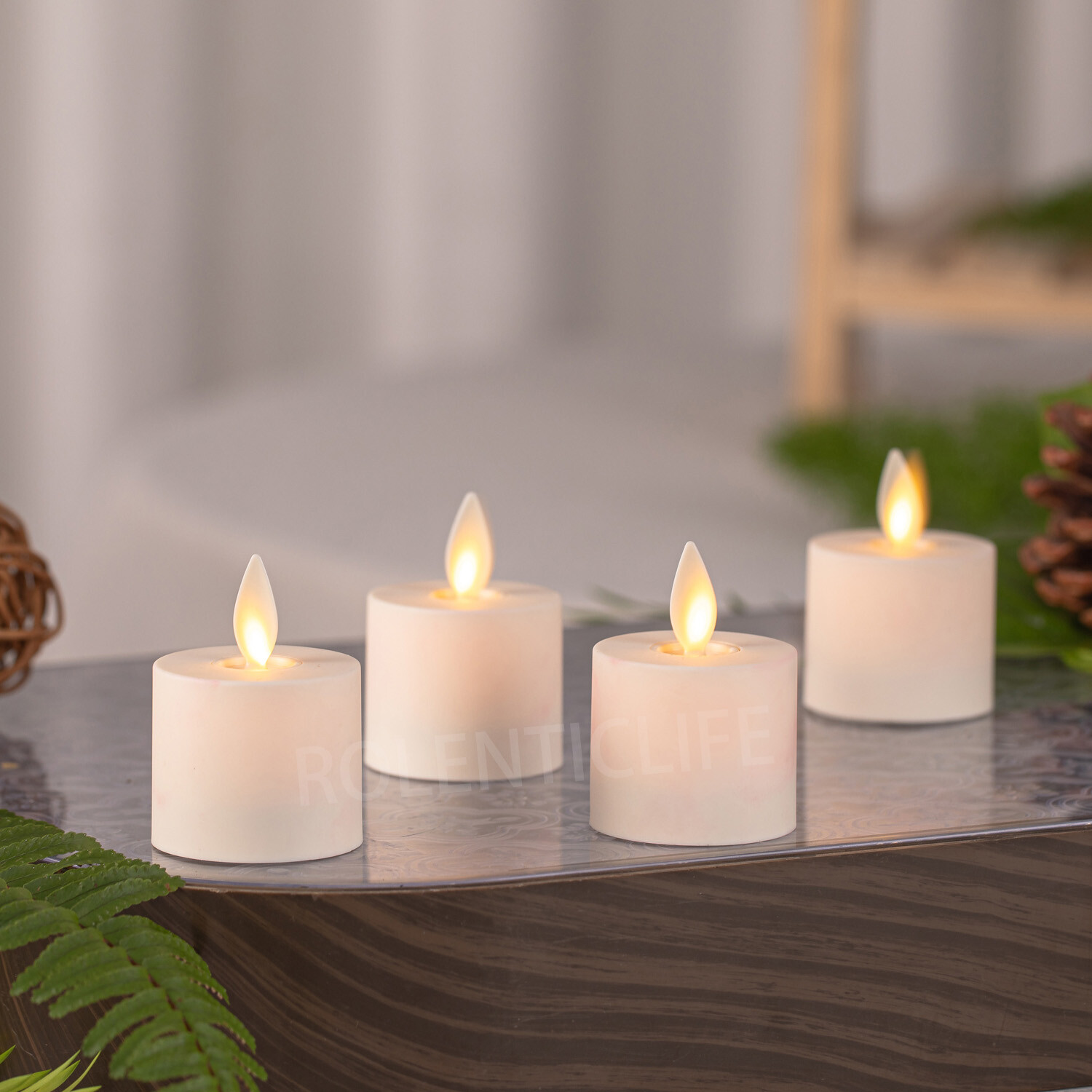 Luminara Flameless Moving Wick LED Battery Tea Light Candles w/Remote Tealights gallery