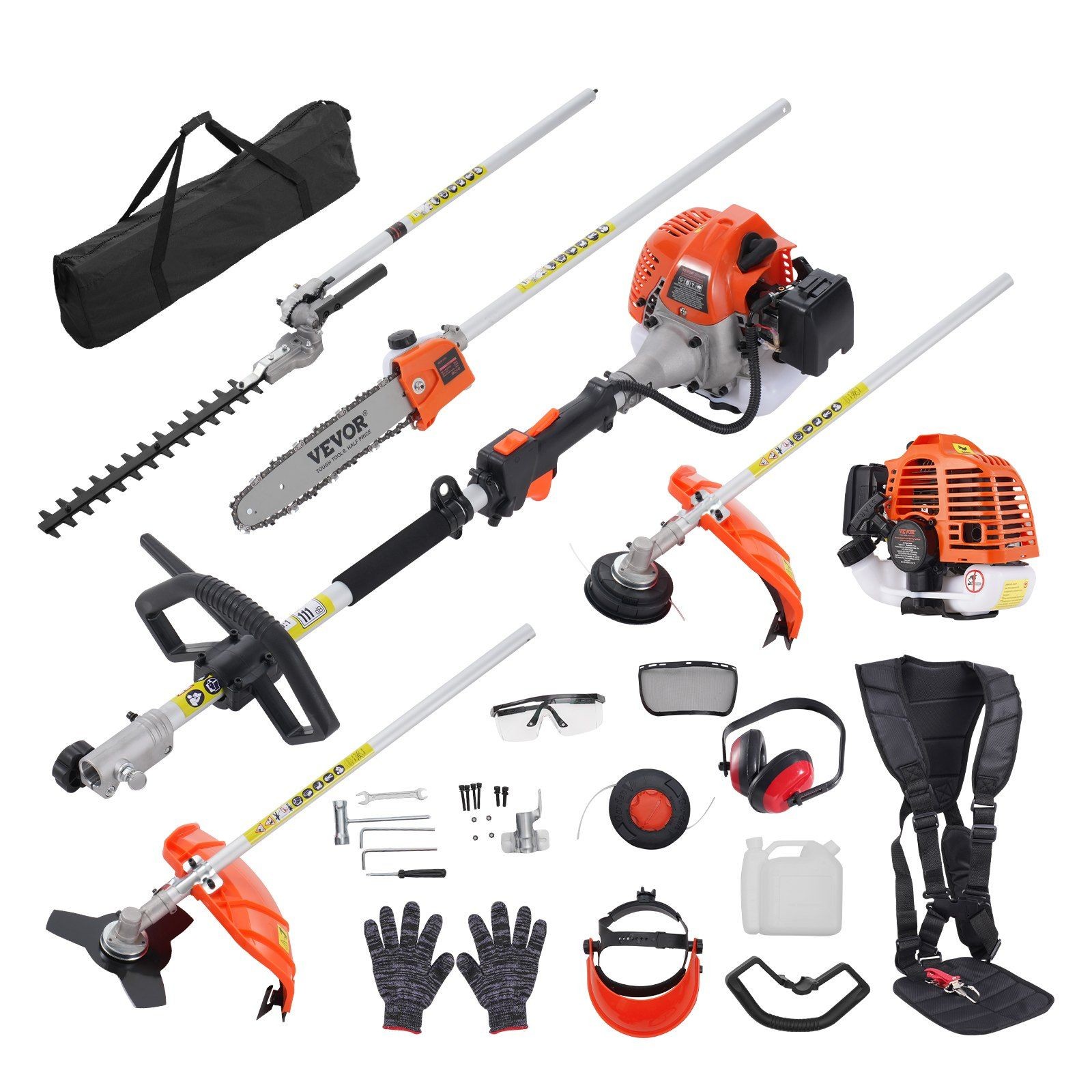 26CC 6-in-1 Gas Powered Multi Tool with Extension Pole for Trimming Tasks gallery