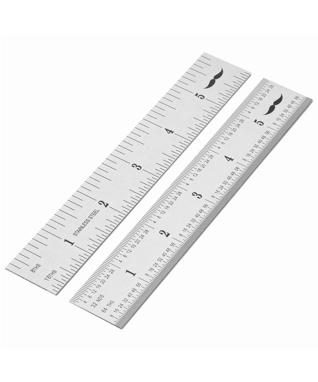 - Machinist Ruler, 6 Inch, 2 Pack, Stainless Steel with Inch mm Graduations,... gallery