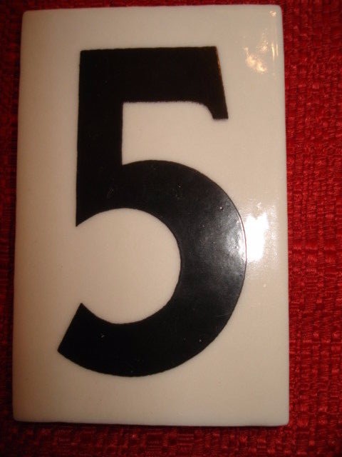 Ceramic Tile Curtis Development & MFG. CO. Address House Number 2 3/16" x 3.5" gallery