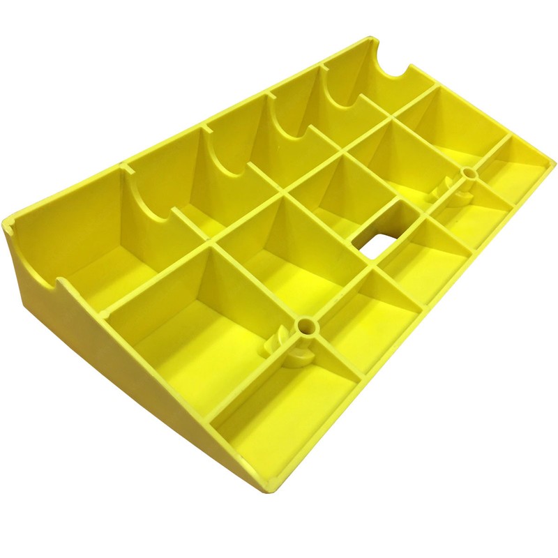 4" Polypropylene Plastic Portable Curb Ramps - Traffic Safety - Yellow / Black gallery