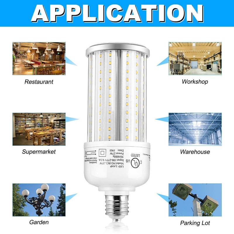 5000K Daylight, E39 Mogul Base, 36W LED Corn Light Bulb Warehouse High Bay Lamps gallery