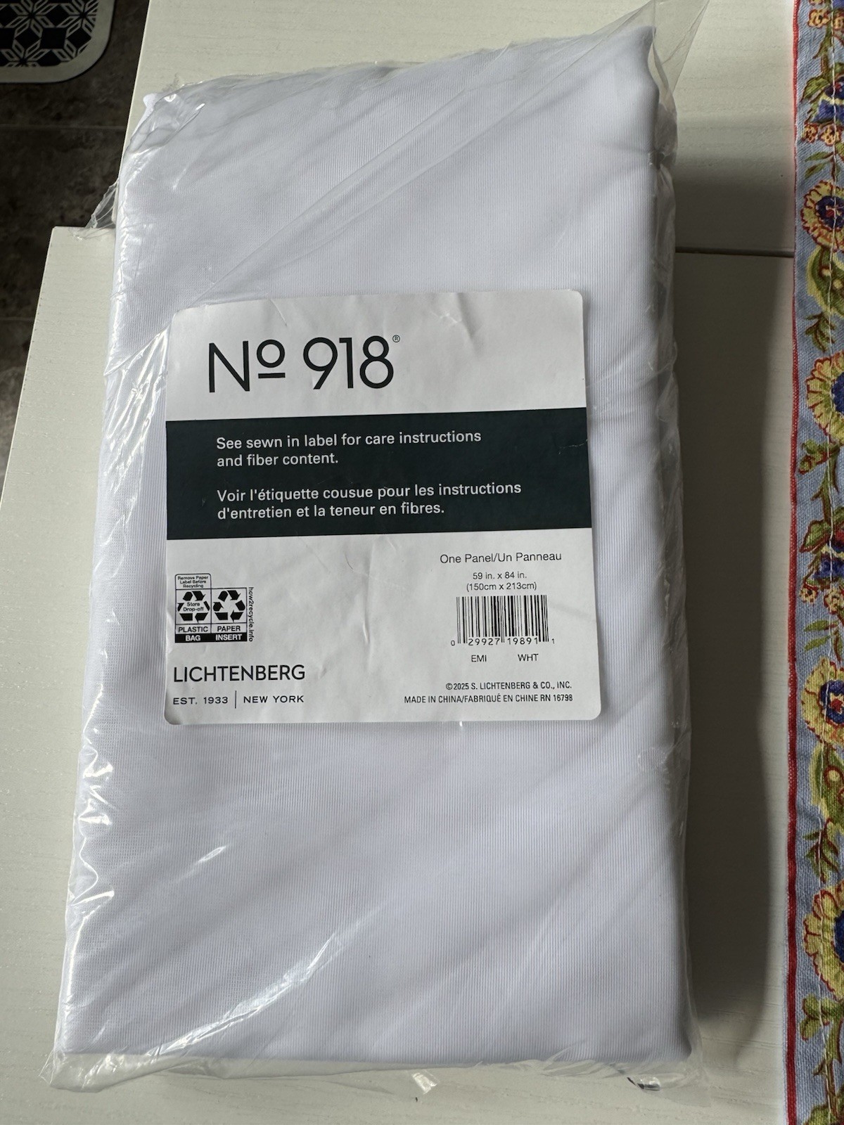 14 Total! NIB-No 918 Single Panel White Sheer Drape 59” X 84” gallery