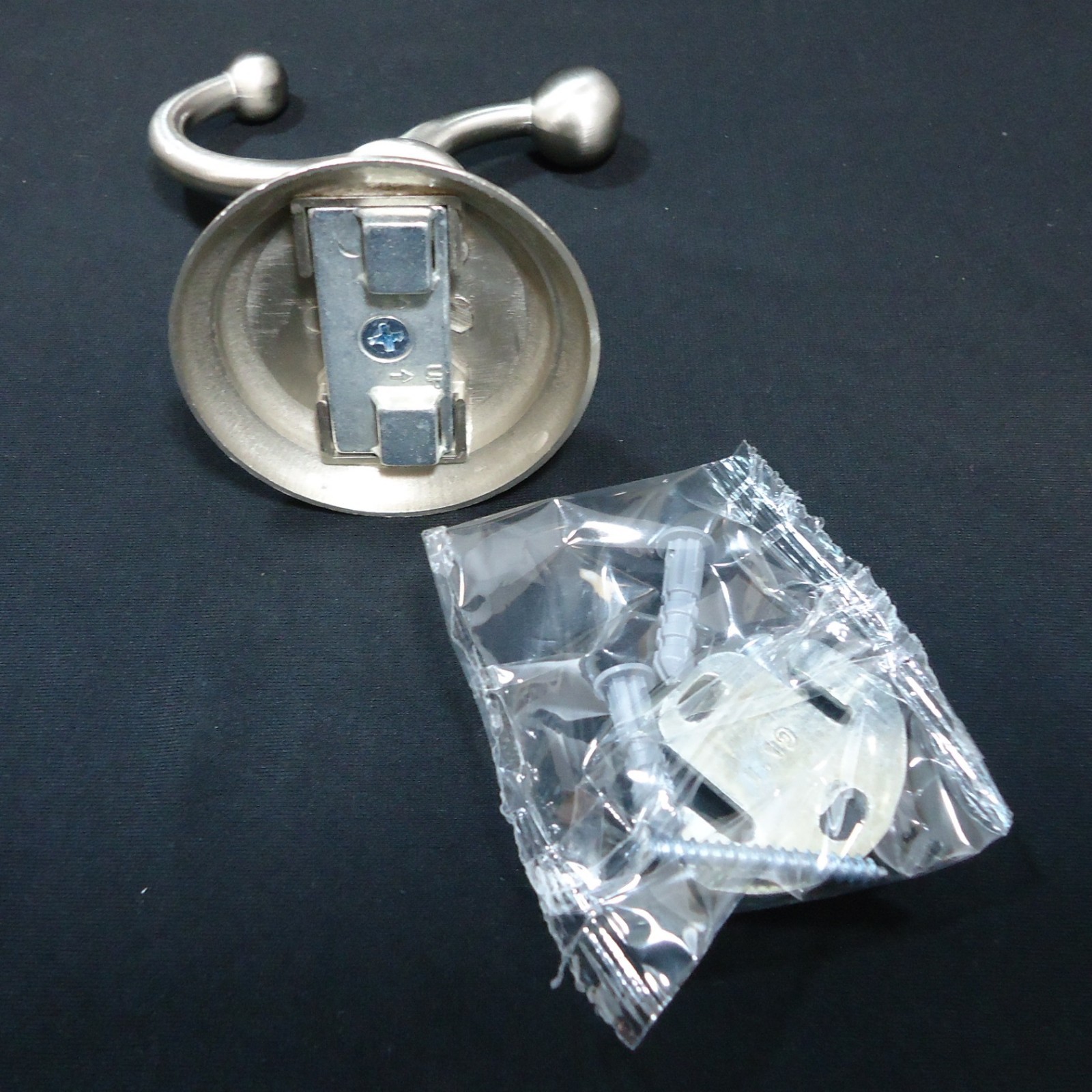 6 Franklin Brass Townsend Double Robe Hook Satin Nickel # 126629 (No Box or Pkg) gallery