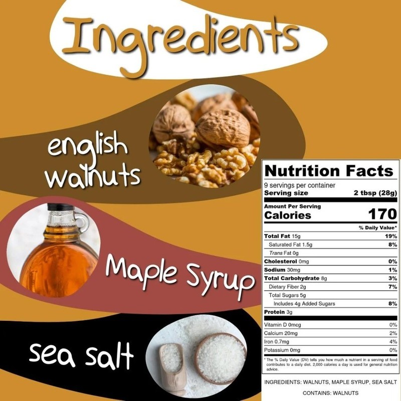 Crazy Go Nuts Walnut Butter - Maple, 9 oz (1-Pack) - Healthy Snacks gallery