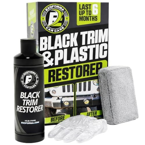 Black Trim Restorer - Lasts 6+ Months, Dye Infused Waterproof Plastic 4 oz Kit gallery