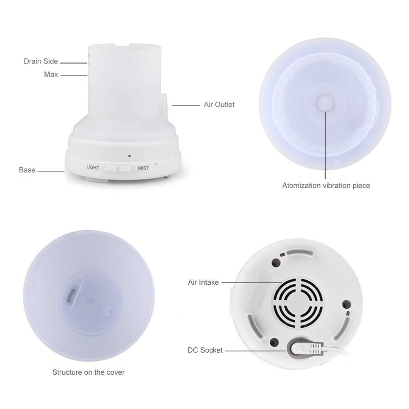 EcoGecko Aromatherapy Essential Oil Diffuser, Aroma Oil Diffuser with Color LED gallery