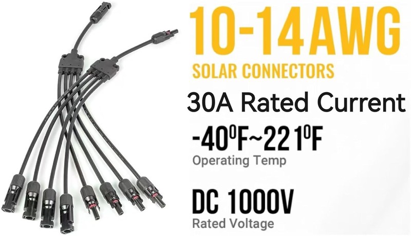 4 to 1 Solar Panel Splitter Solar Panel Parallel Connectors Solar Adapter Cable gallery