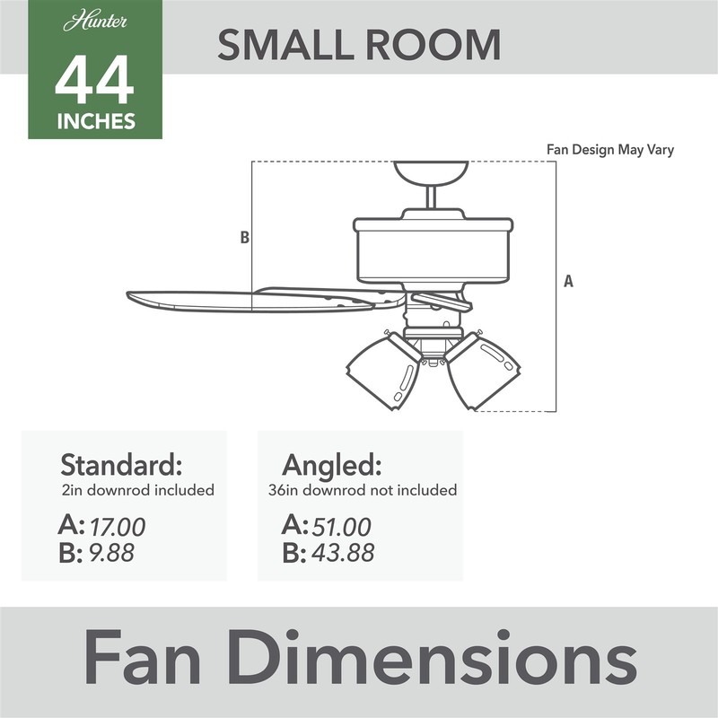 Hunter Fan 44 inch White Indoor Ceiling Fan with Light and Pull Chain gallery