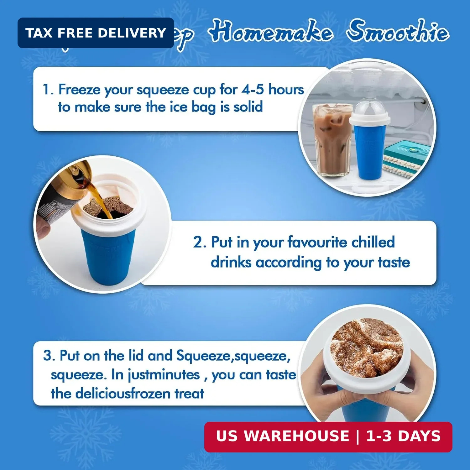 Jairuty Slushie Maker Cup, Quick Frozen Magic Cups for Homemade Milk Shake Ice C gallery