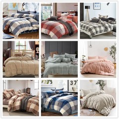 HST 3PCS Ultra Soft Plaid Patterned Duvet Cover Sets Fashion – 10 Patterns