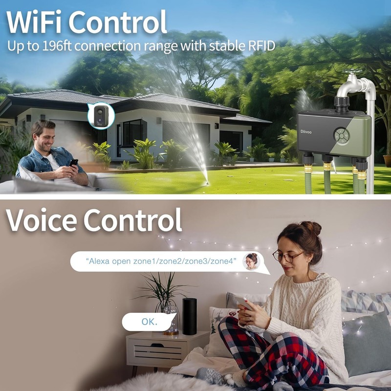 Water Timer Smart Sprinkler Timer Outdoor Irrigation Water Garden 4 Zone gallery