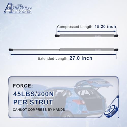 27 Inch 45LB/200N Gas Shock Strut Spring Lift Support for Tonneau Cover Camper gallery