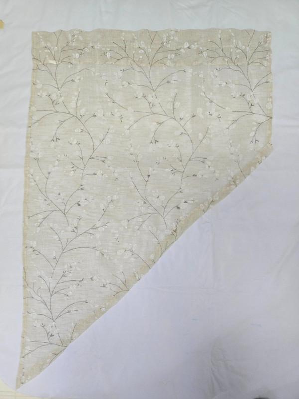 USED FOR 2 DAYS!- Today's Curtain, WILLOW Print SWAG Curtain- Faux Linen- Ivory gallery