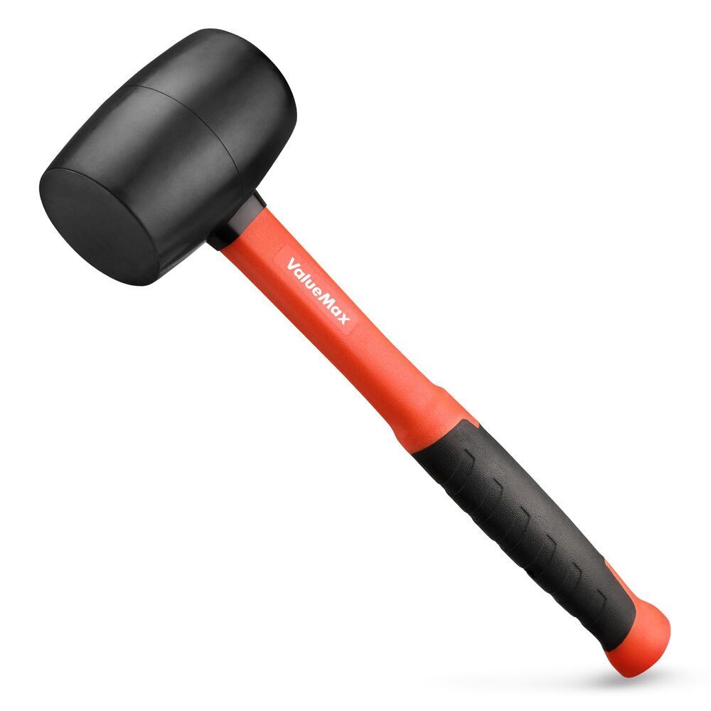 ValueMax Rubber Mallet Hammers 8oz Double-Faced Soft Mallet w/Fiberglass Handle gallery