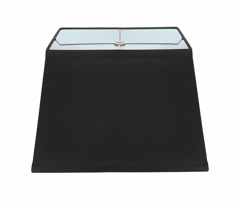 36121 Transitional Rectangle Hardback Shape Spider Construction Lamp Shade In Bl gallery
