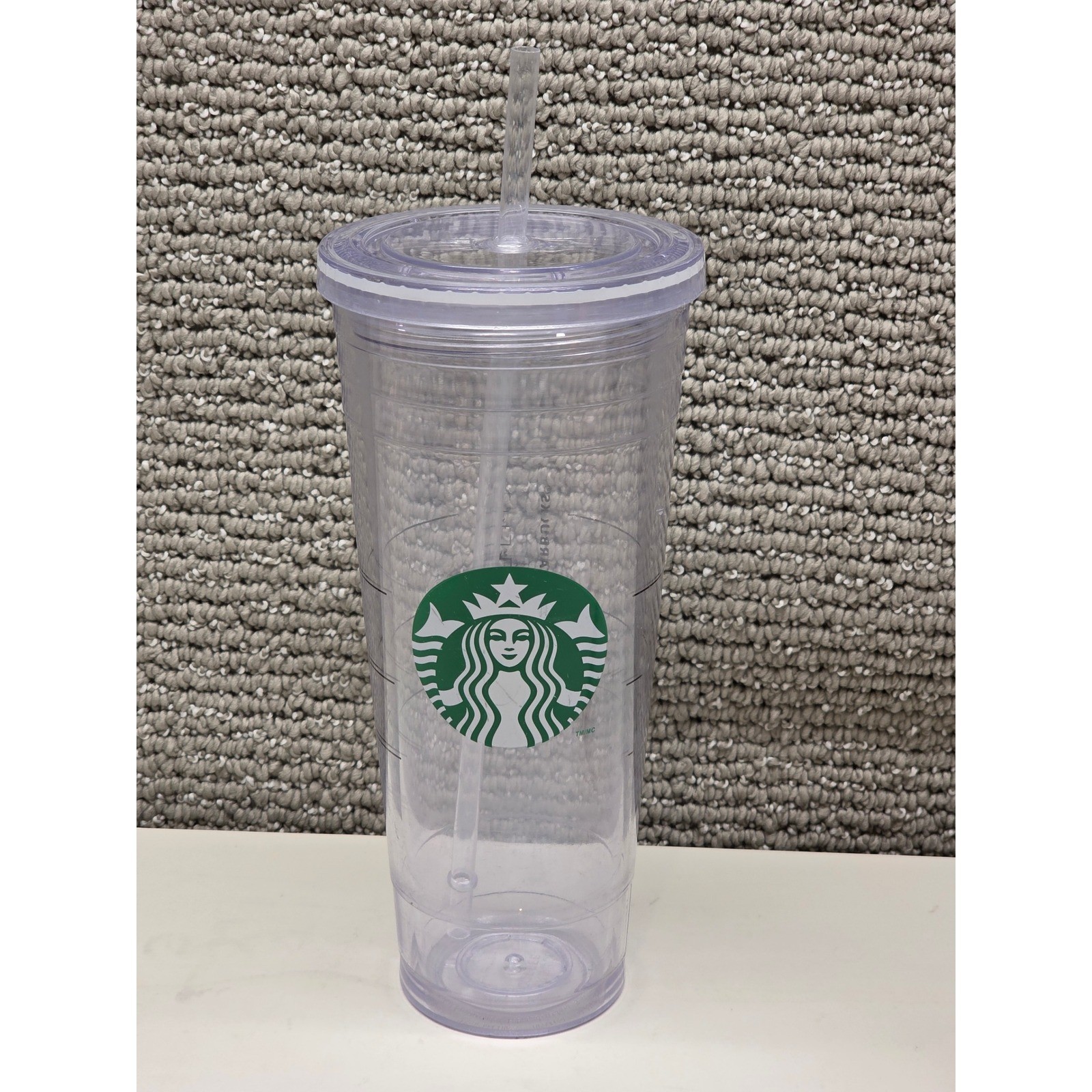 Starbucks Clear Reusable Venti Cold Cup Tumbler with Lid and Straw 24oz Siren gallery