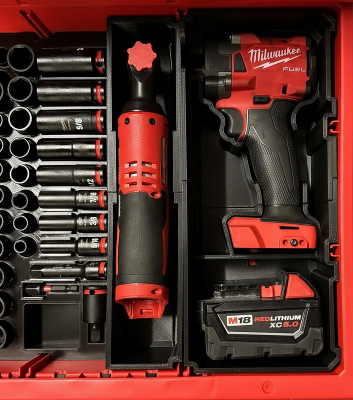 PACKOUT Drawer Insert – M18 1/2" or 3/8" Impact Wrench & 3/8 Ratchet (Insert Onl gallery