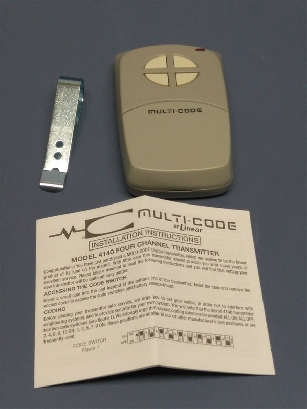 MultiCode 4140 300mhz 10 Code Switch Gate Garage Remote Control Linear MCS414001 gallery