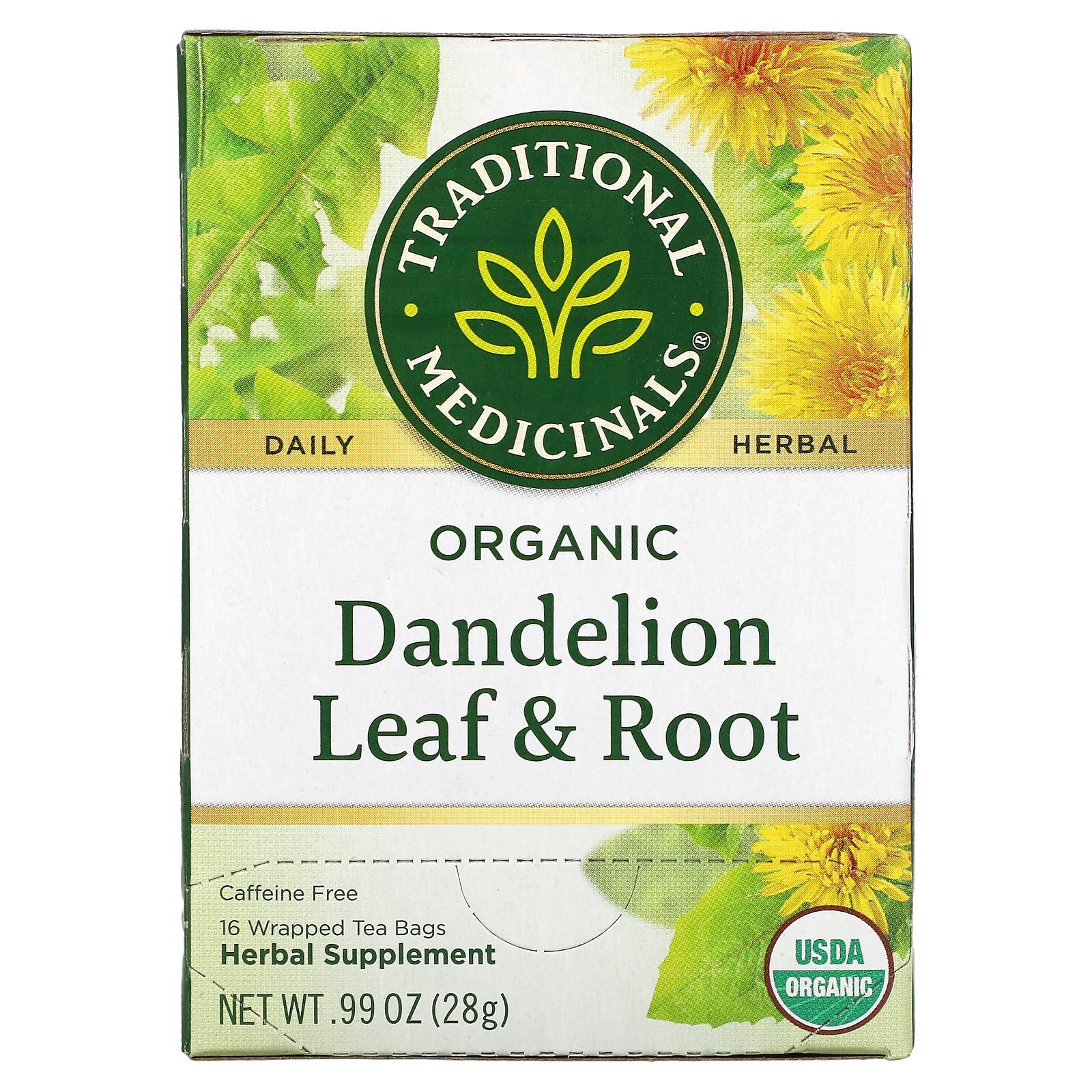 Herbal Teas, Organic Dandelion Leaf & Root Tea, Caffeine Free, 16 Wrapped Tea gallery