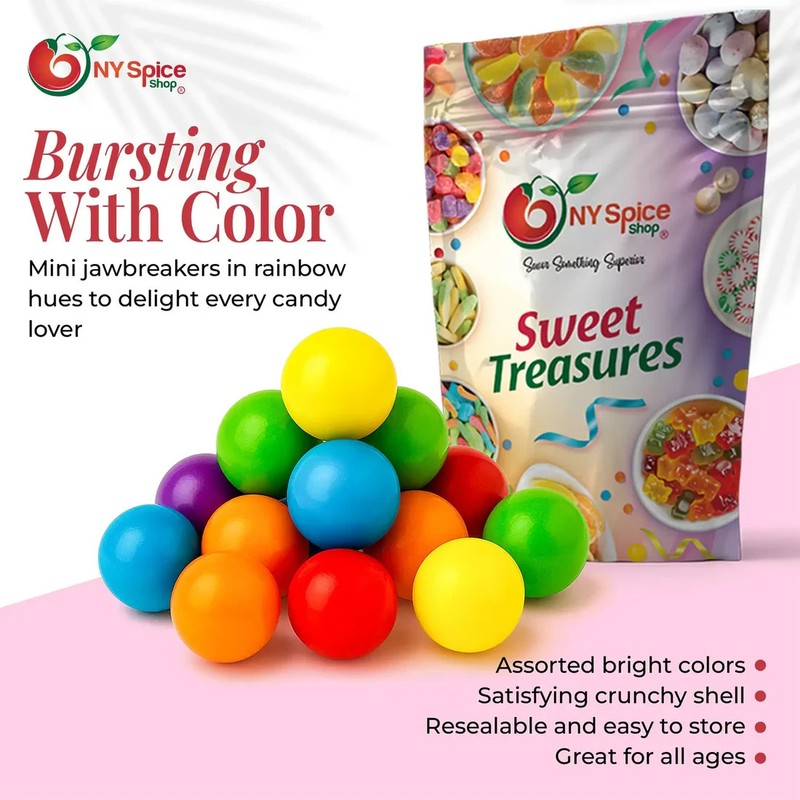 Mini Assorted Jawbreakers – Small Hard Candy, Colorful Fruit Flavored Gift Treat gallery