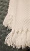 Nicole Miller White Cotton Knit Throw 50x60 gallery