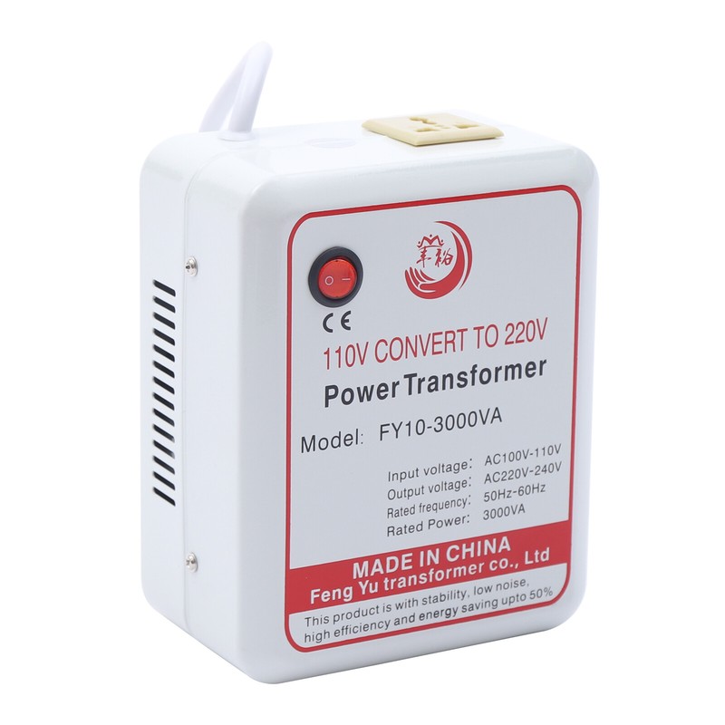 Max. 3000W Voltage Converter Transformer Step-Up Only 100-120V to AC 220-240V US gallery