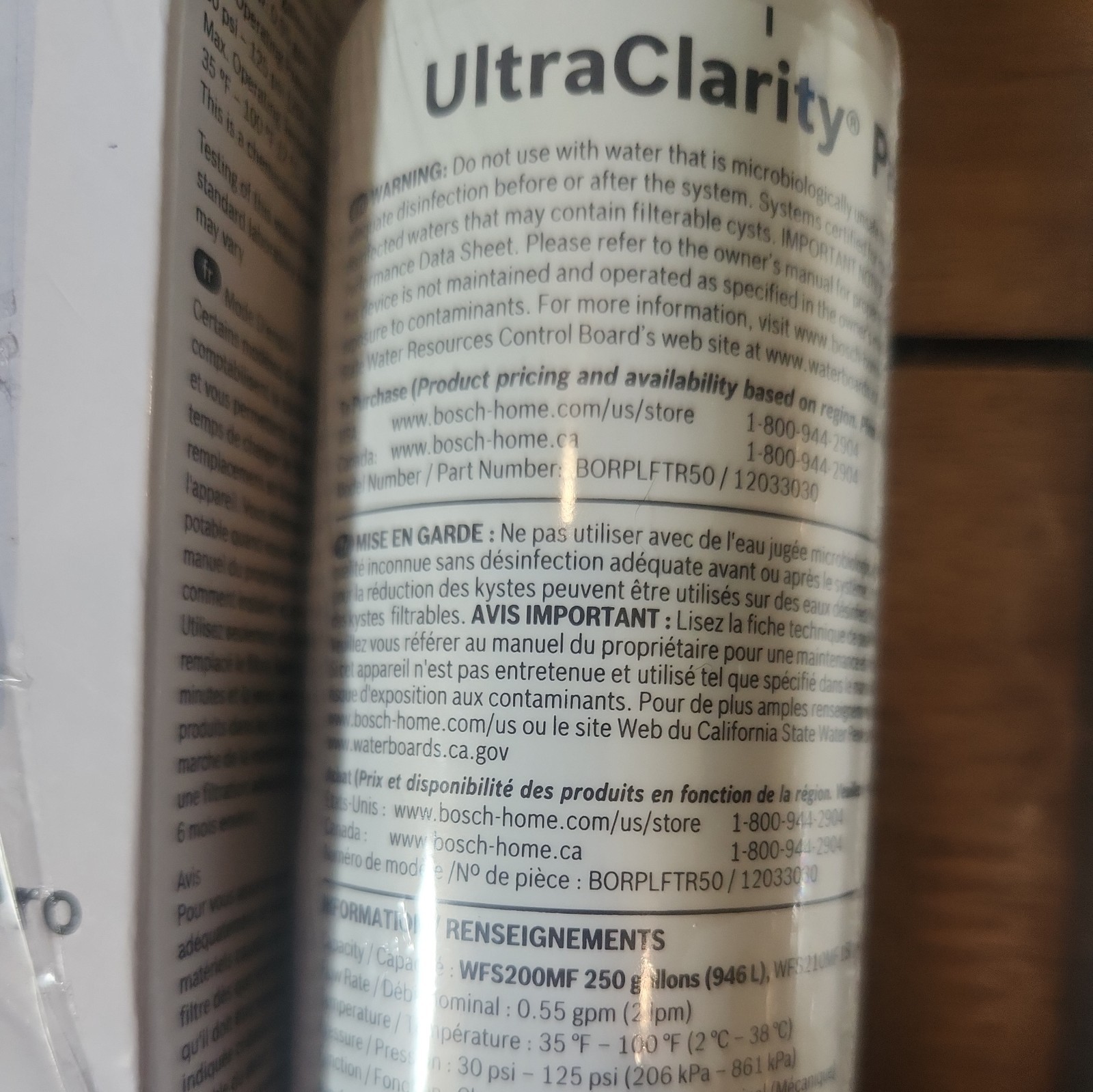 8 Refrigerator Water Filter Bosch Ultra Clarity Pro BORPLFTR50 11025825 11032531 gallery