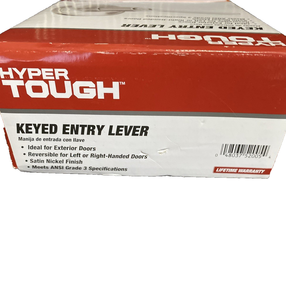 Hyper Tough Keyed Entry Lever Exterior Door Satin Nickel Finish ANSI Grade 3 NIP gallery
