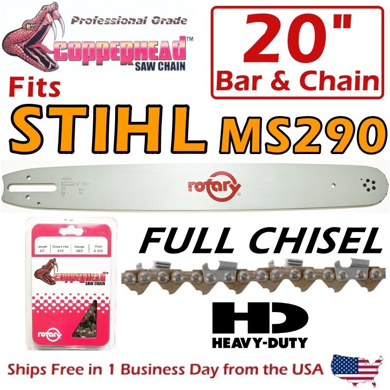 COPPERHEAD 20" BAR & PRO SAW CHAIN FOR STIHL MS291 MS261 26RS-81 / 3003 008 6821 gallery