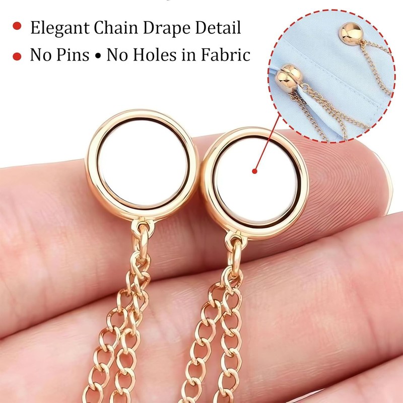 2pc Random Multi-Function Clothing Clips - No-Pin Styling Clip for Scarf gallery