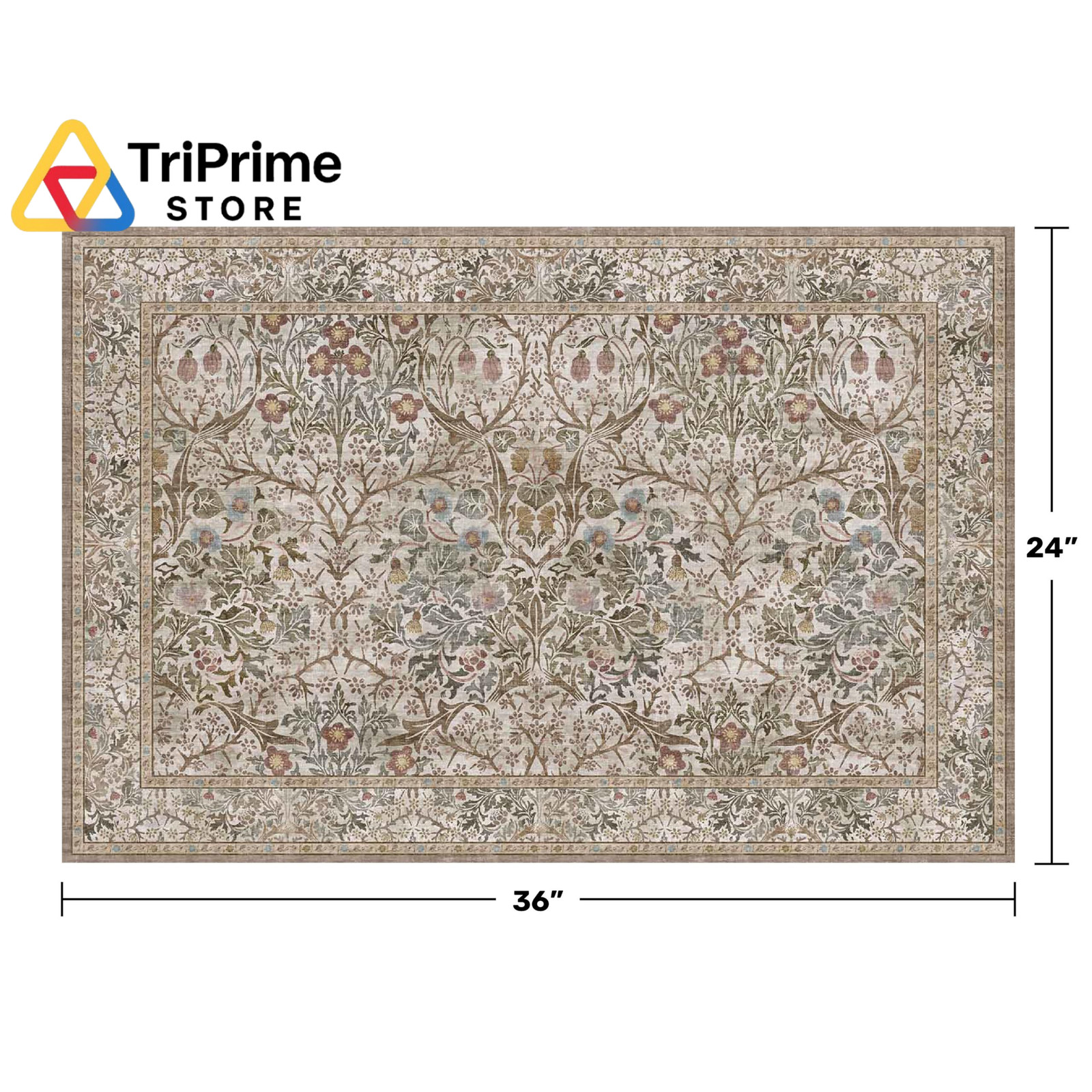 Moss Green Washable 2x3 Entry Rug - Front Door 2' x 3' (Rectangular), gallery