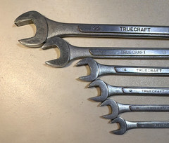 “TrueCraft Metric Combination Wrenches” : 22mm- 17mm-14mm-12mm-11mm-9mm LOT OF 6