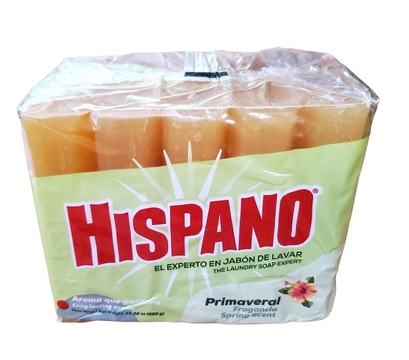 Hispano Laundry Soap Primaveral Soap Fresh Spring Scent 160 Gram bars 5 bars/PK gallery