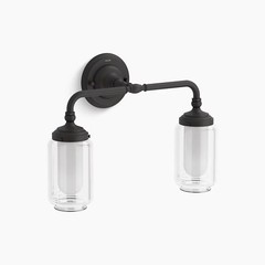 Kohler 72582-BLL – Artifacts Two-light Sconce – Matte Black