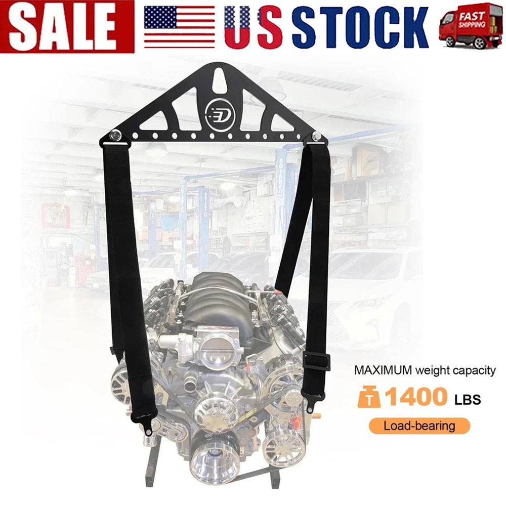 Universal 2/4-Point Engine Lift Sling Kit - 1400 lbs Capacity, Adjustable Nylon gallery