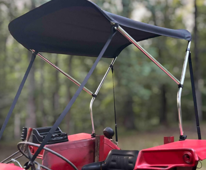CRO 3' x 5' Tractor Sun Shade Canopy - Protect From Sun/Rain/Weather - Black gallery