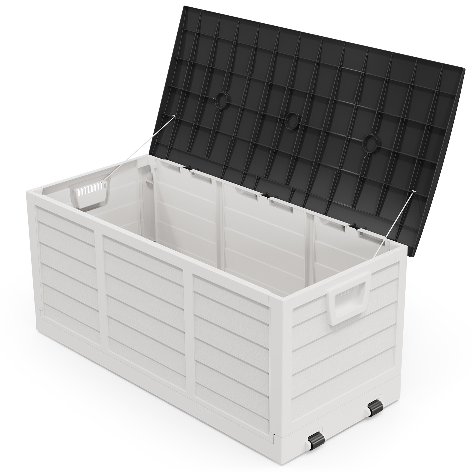 Portable Foldable 8 min Fast Installation Outdoor Storage Box 75GAL with Wheel gallery