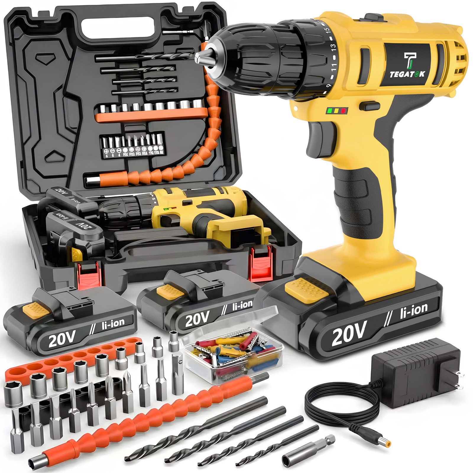 20V Electric Drill ToolBox Set | Cordless Rechargeable Electric Drill Tool gallery