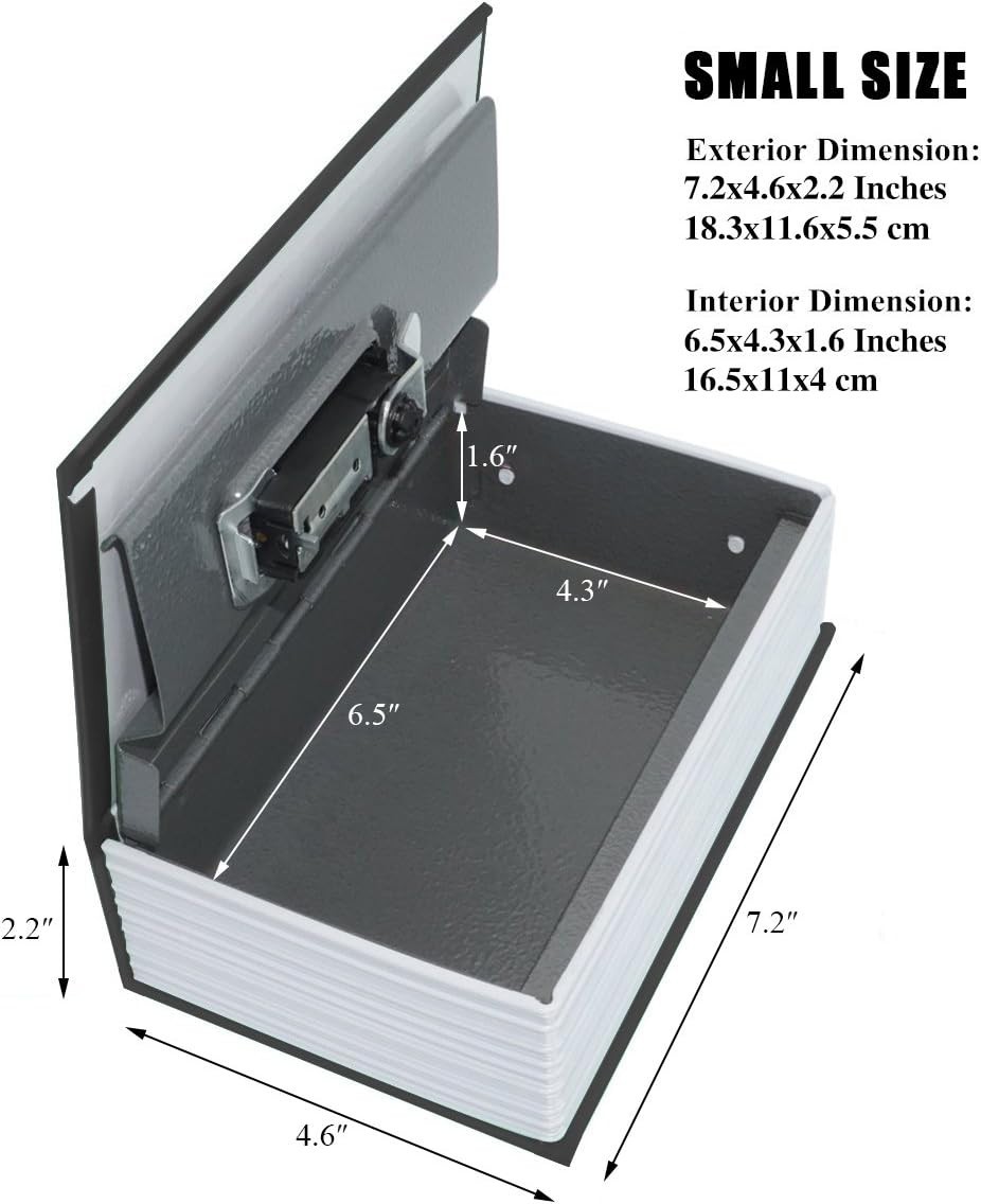 Diversion Book Safe with Key Lock, Secret Metal Lock Box Money Hiding Box Gift gallery